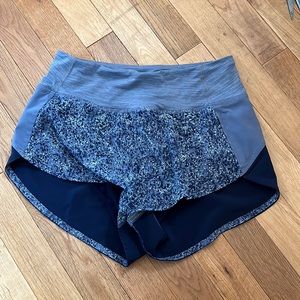 Outdoor Voices Women's Blue and Gray Shorts
